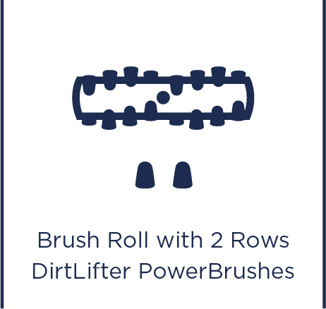 Brush roll with 2 rows DirtLifter Power Brushes